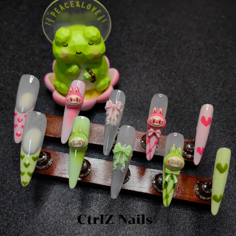 Handmade | Labubu Pop Star Press-On Nails