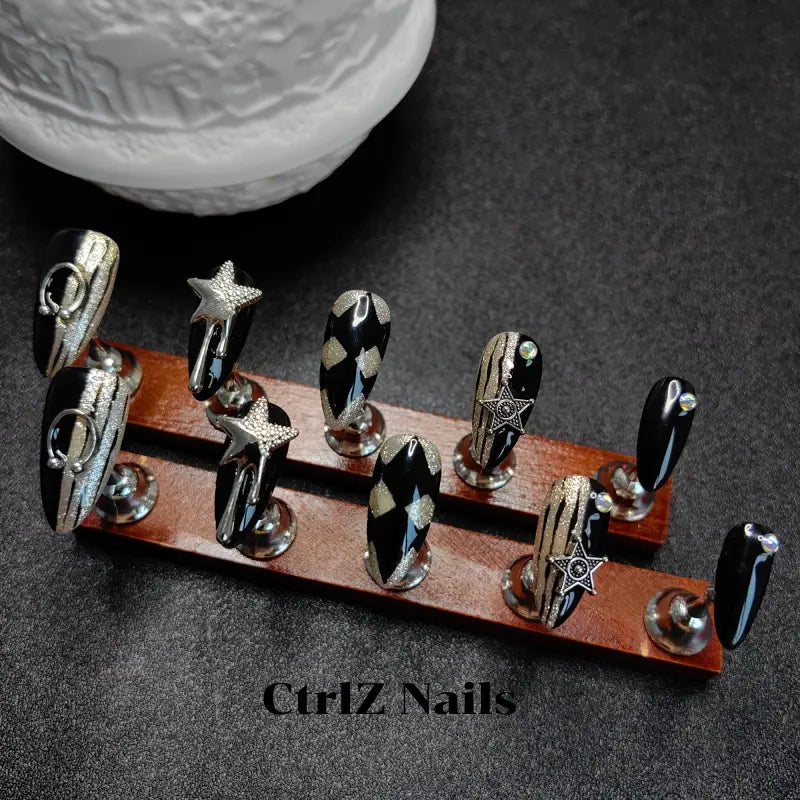 Handmade Press-On Nails - Metal Punk