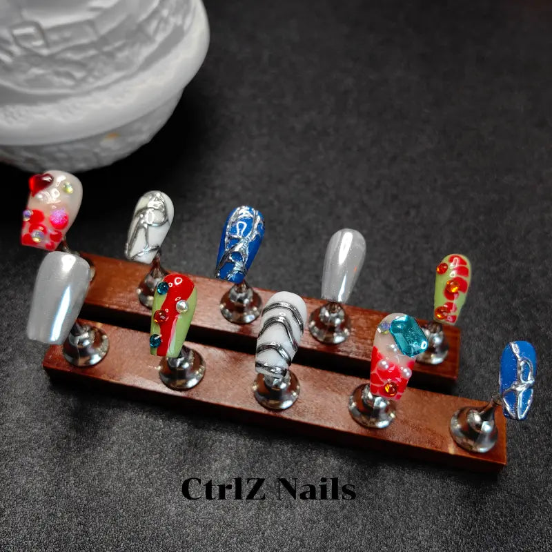 Handmade Futuristic World Press-On Nails