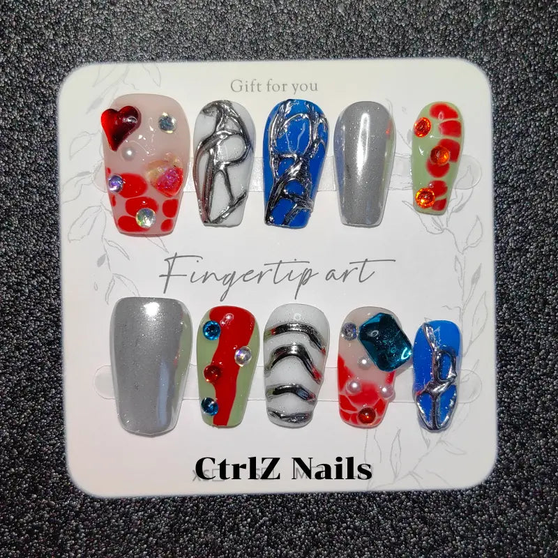 Handmade Futuristic World Press-On Nails