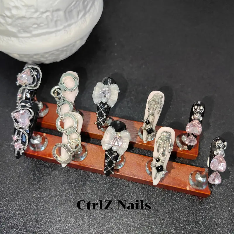 Handmade Bondage & Rebirth Press-On Nails