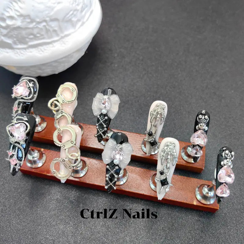 Handmade Bondage & Rebirth Press-On Nails