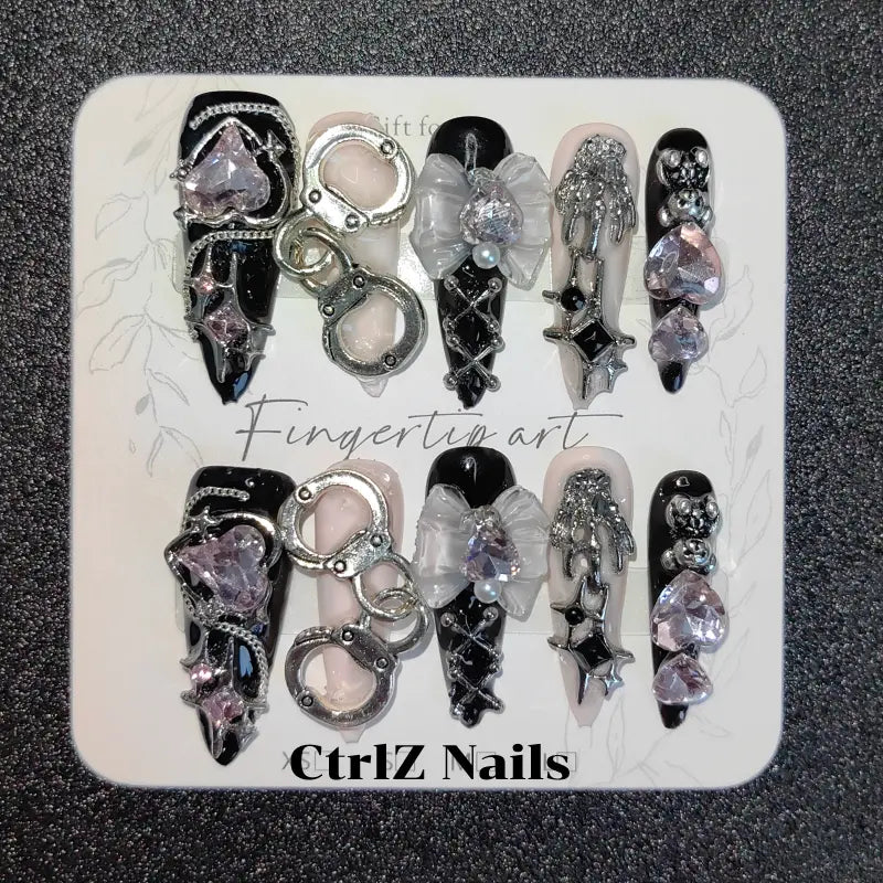Handmade Bondage & Rebirth Press-On Nails