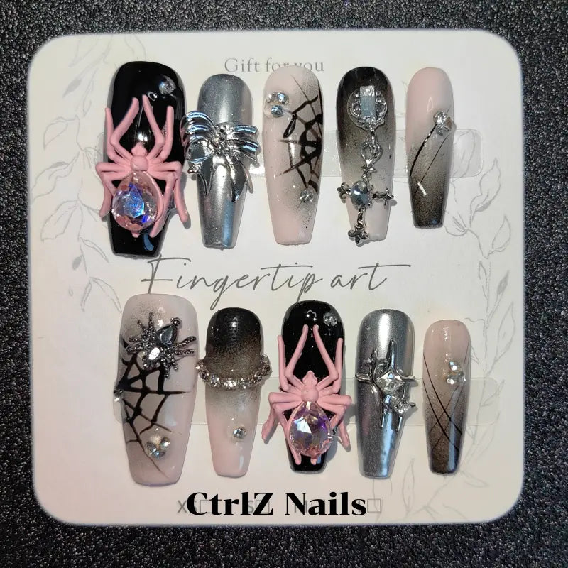 Handmade Spider Thorns Press-On Nails