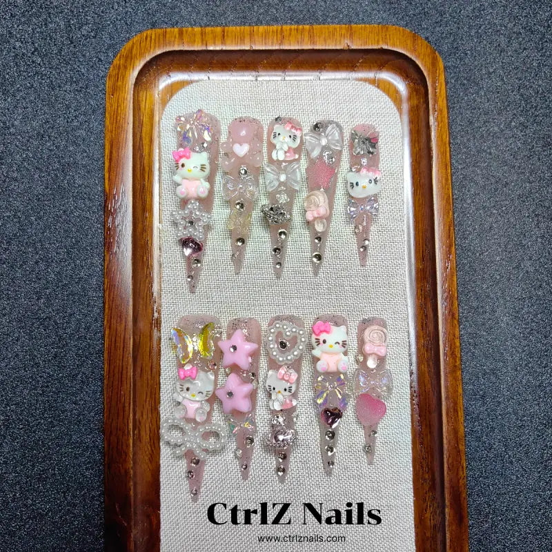 Handmade 5cm Jelly Baddie Press-On Nails