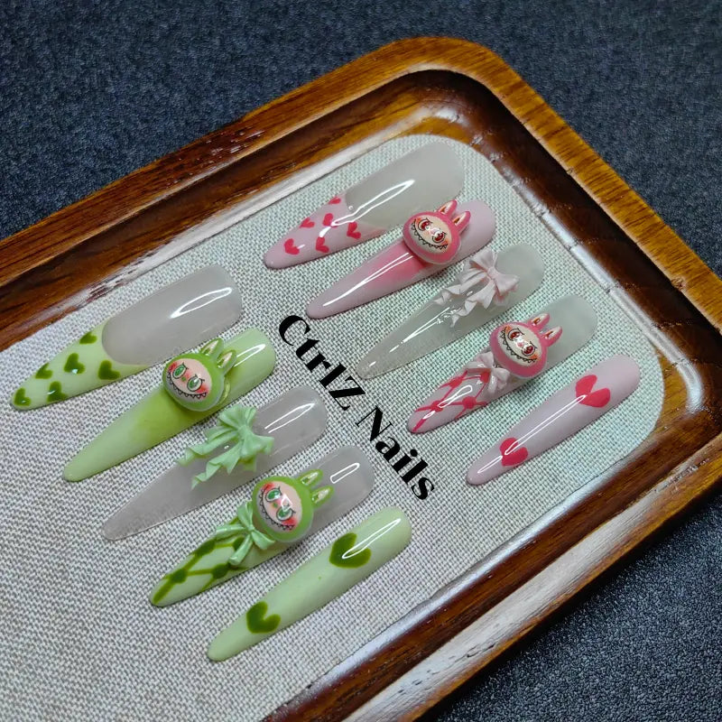 Handmade | Labubu Pop Star Press-On Nails