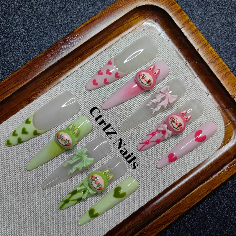 Handmade | Labubu Pop Star Press-On Nails