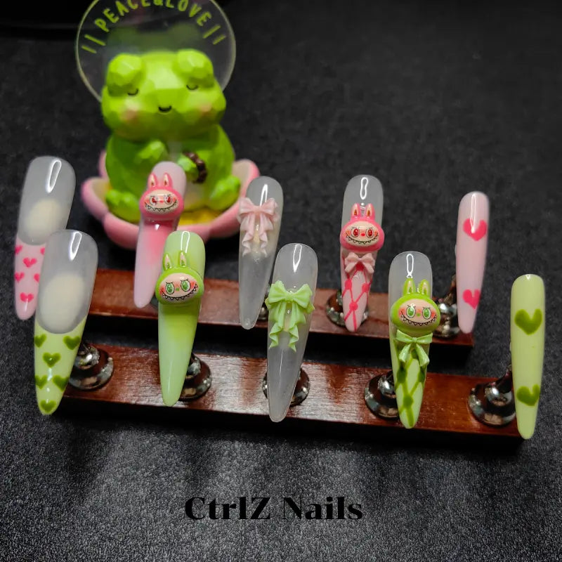 Handmade | Labubu Pop Star Press-On Nails