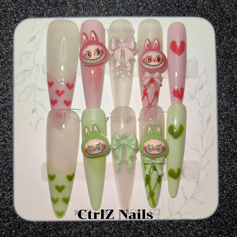 Handmade | Labubu Pop Star Press-On Nails