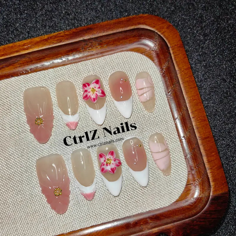Handmade Blossom Darling Press-On Nails