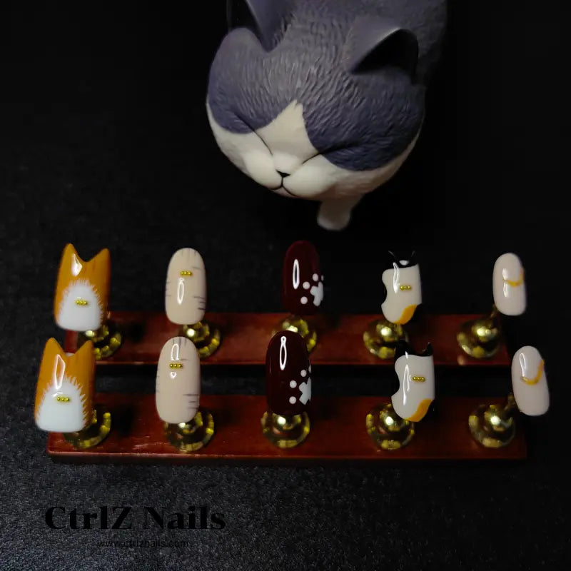 Handmade Kitty Cutie Press-On Nails