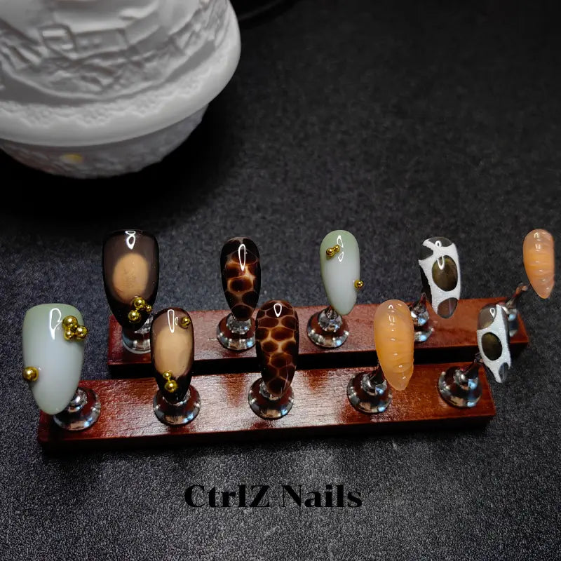 Handmade | Hand-Sculpted Luxe Leopard Press-Ons