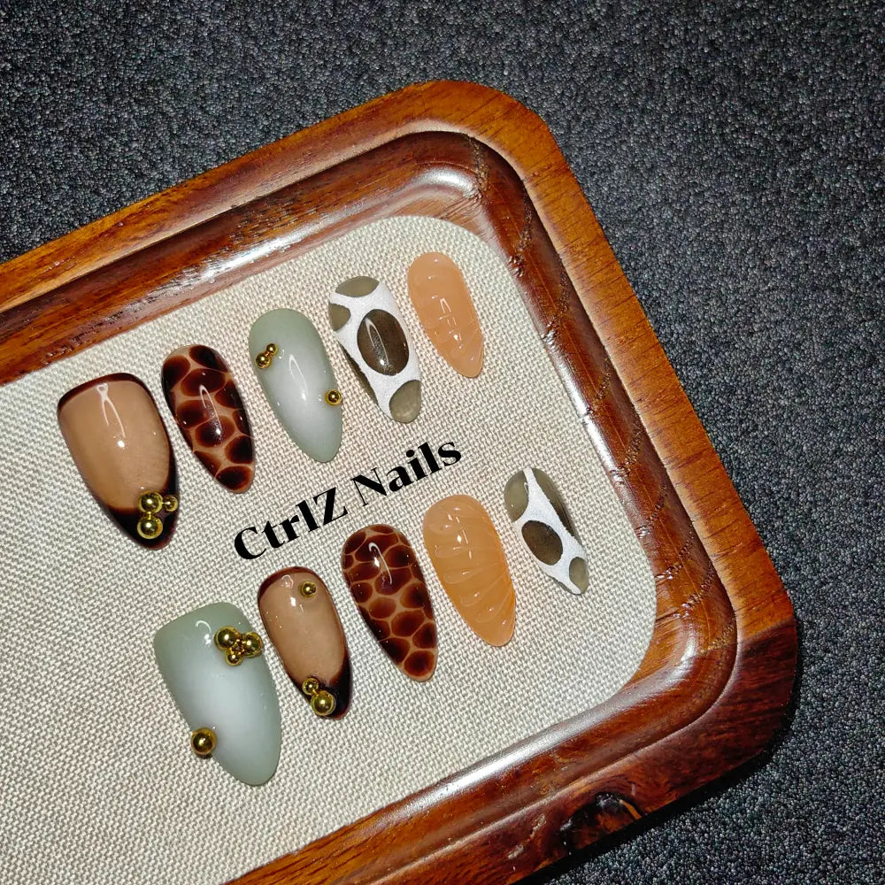 Handmade | Hand-Sculpted Luxe Leopard Press-Ons