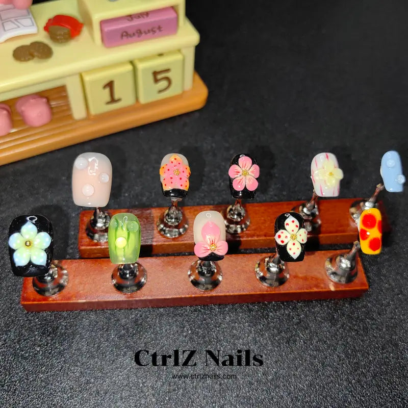Handmade Press-On Nails - Summer Bloom