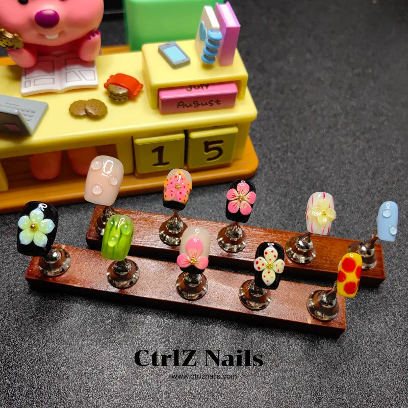 Handmade Press-On Nails - Summer Bloom