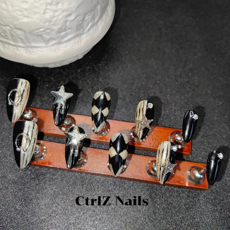 Handmade Press-On Nails - Metal Punk