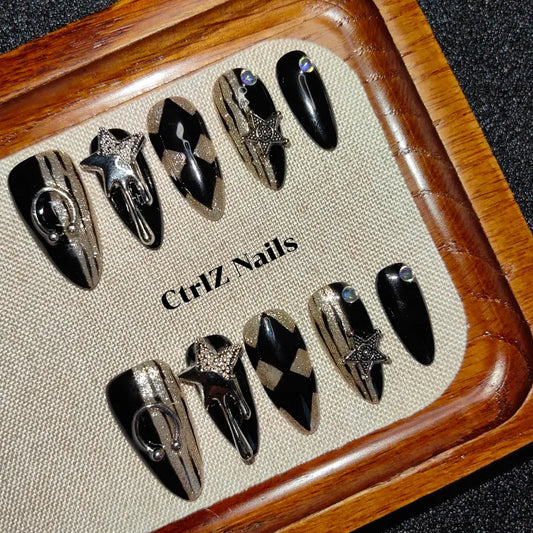 Handmade Press-On Nails - Metal Punk