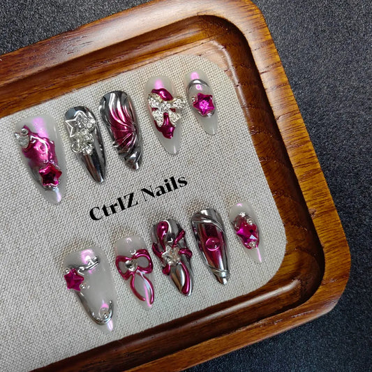 Handmade Press-On Nails - Liquid Sugar Rebel