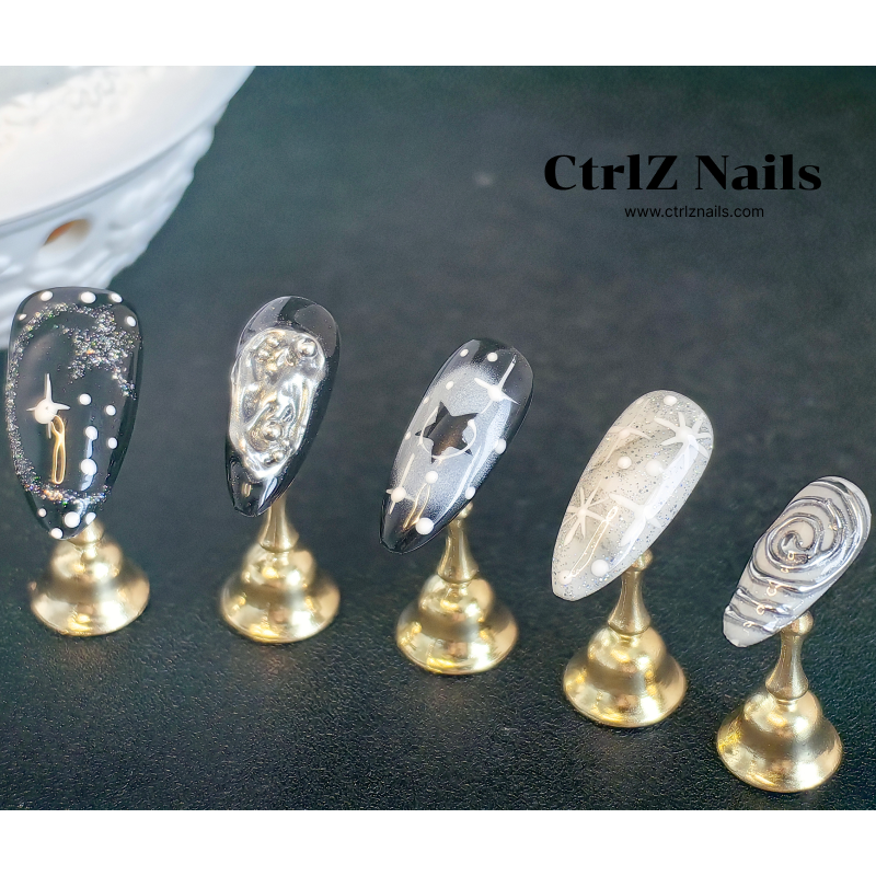Handmade Press-On Nails - Cosmic Noir