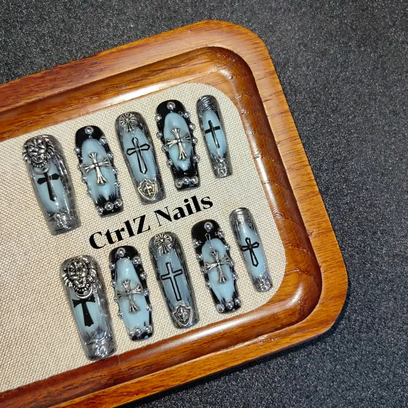 Handmade "Kill the Y2K" Press-On Nails