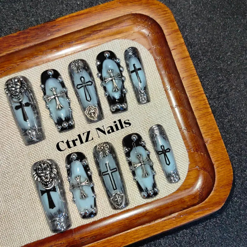 Handmade "Kill the Y2K" Press-On Nails