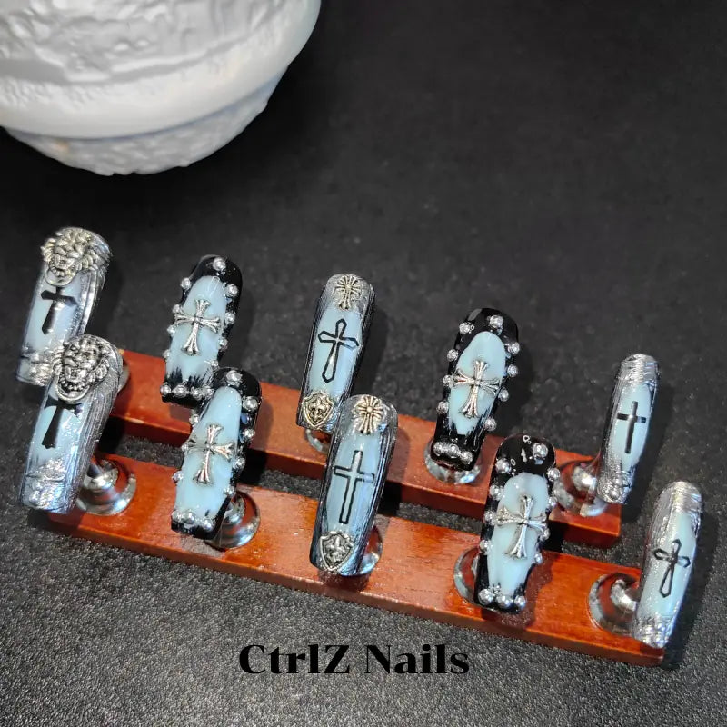 Handmade "Kill the Y2K" Press-On Nails