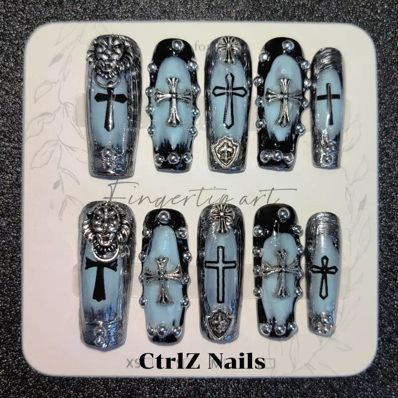 Handmade "Kill the Y2K" Press-On Nails