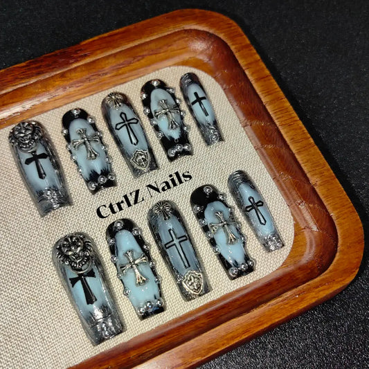 Handmade "Kill the Y2K" Press-On Nails
