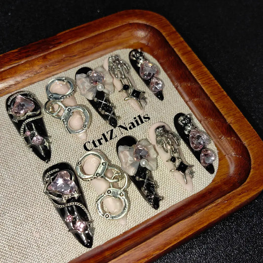 Handmade Bondage & Rebirth Press-On Nails