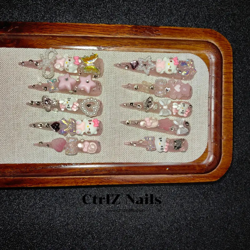 Handmade 5cm Jelly Baddie Press-On Nails