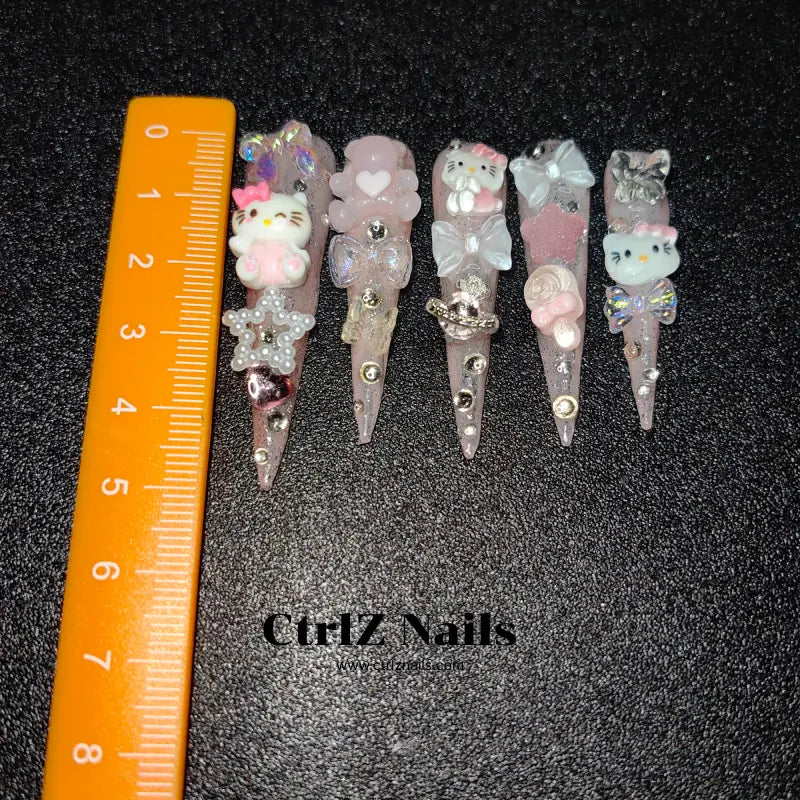 Handmade 5cm Jelly Baddie Press-On Nails