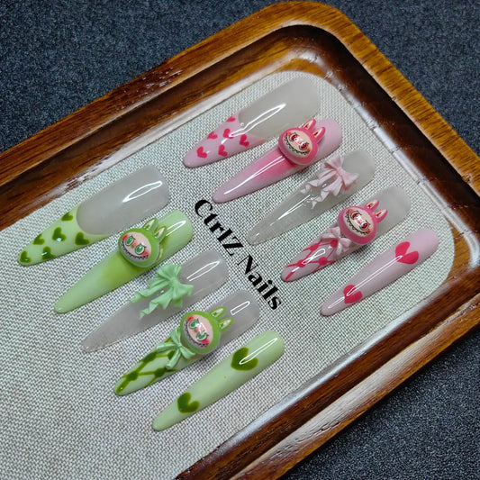 Handmade |  Labubu Pop Star Press-On Nails