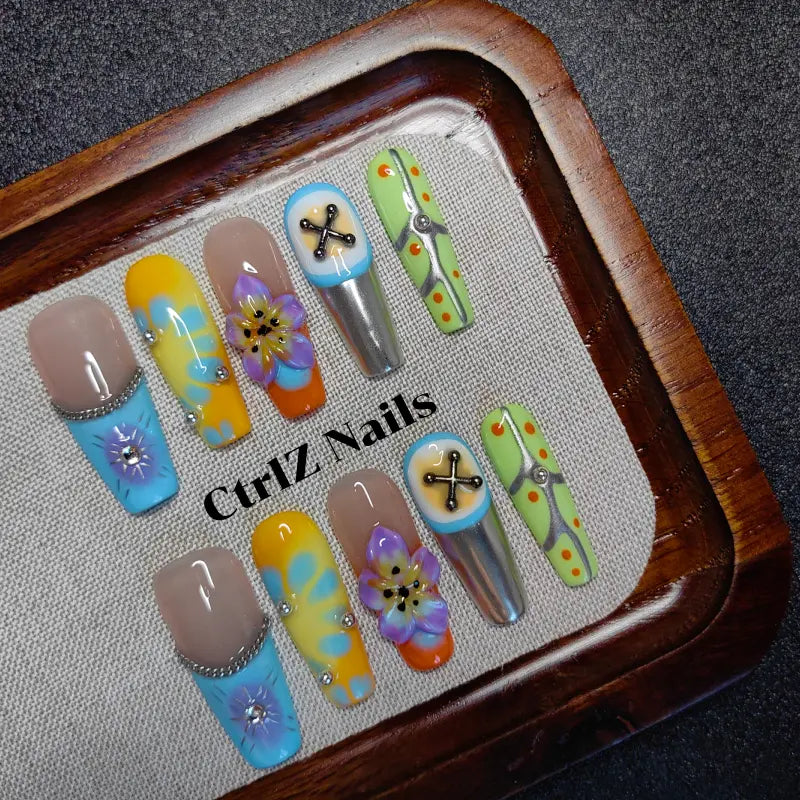 Handmade |  Tropical Paradise Press-On Nails