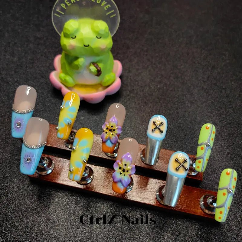 Handmade |  Tropical Paradise Press-On Nails