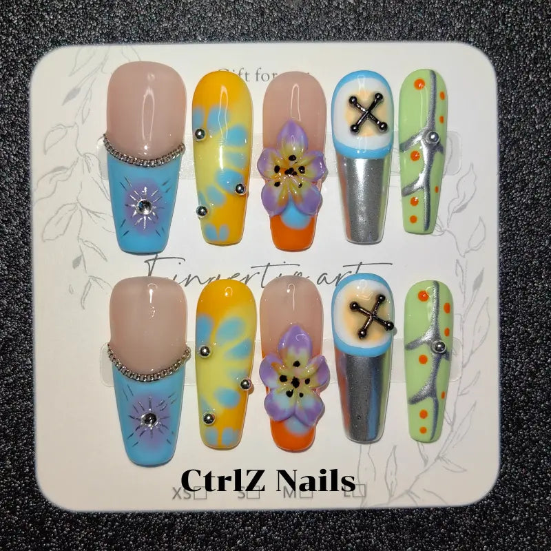 Handmade |  Tropical Paradise Press-On Nails