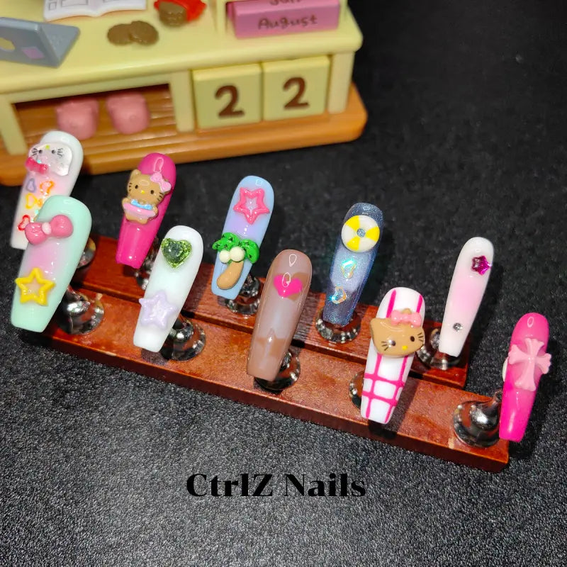 Handmade |  Summer Splash Press-On Nails
