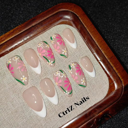 Handmade Spring Floral Press-On Nails