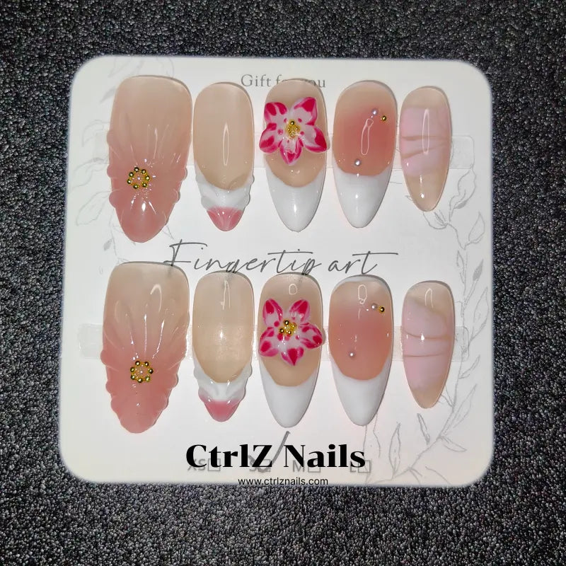 Handmade Blossom Darling Press-On Nails