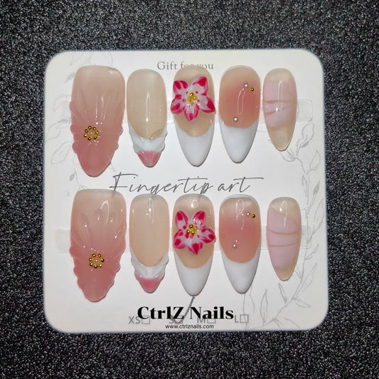 Handmade Blossom Darling Press-On Nails