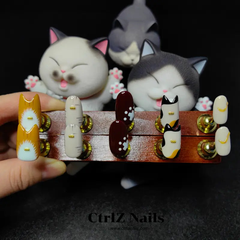 Handmade Kitty Cutie Press-On Nails
