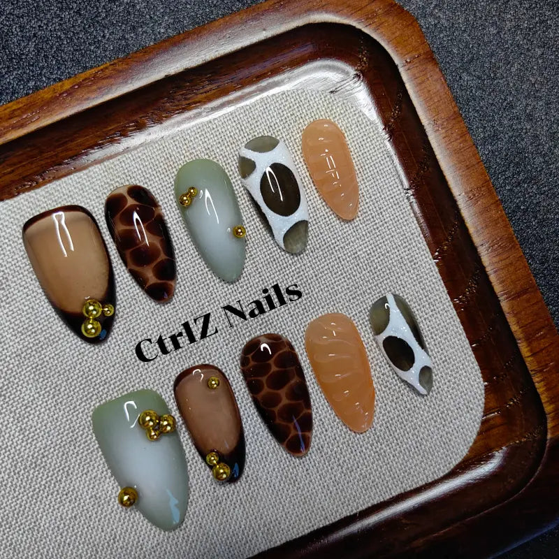 Handmade | Hand-Sculpted Luxe Leopard Press-Ons