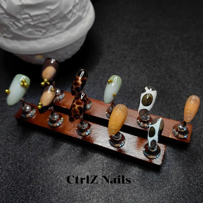 Handmade | Hand-Sculpted Luxe Leopard Press-Ons