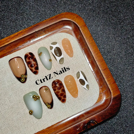 Handmade | Hand-Sculpted Luxe Leopard Press-Ons
