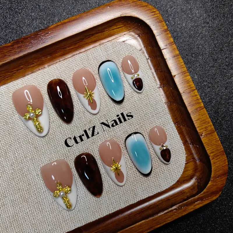Handmade | Luxe Amber Ombre Press-Ons