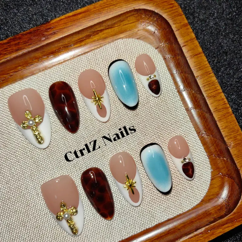 Handmade | Luxe Amber Ombre Press-Ons