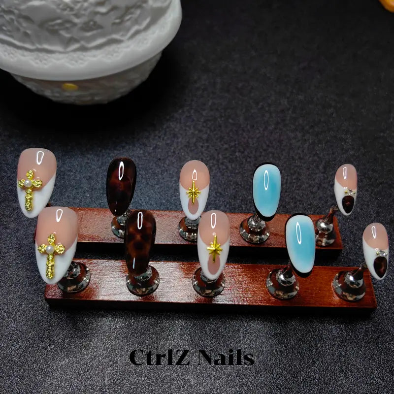 Handmade | Luxe Amber Ombre Press-Ons
