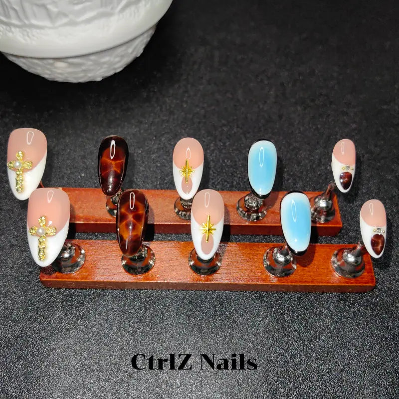 Handmade | Luxe Amber Ombre Press-Ons