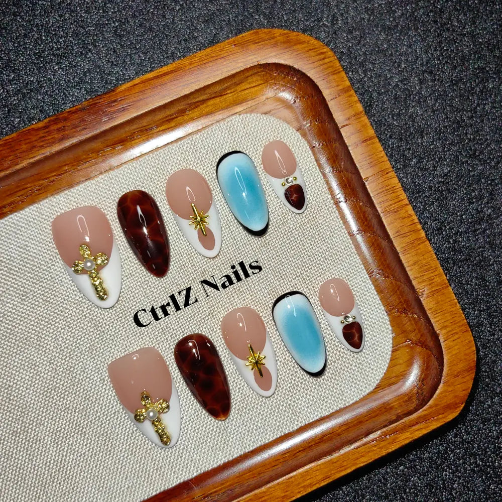 Handmade | Luxe Amber Ombre Press-Ons
