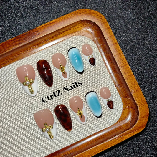 Handmade | Luxe Amber Ombre Press-Ons