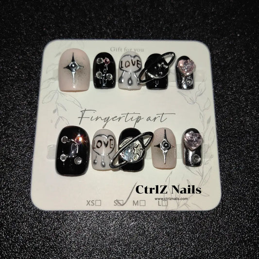 Handmade Press-On Nails – "Baddie Planet"